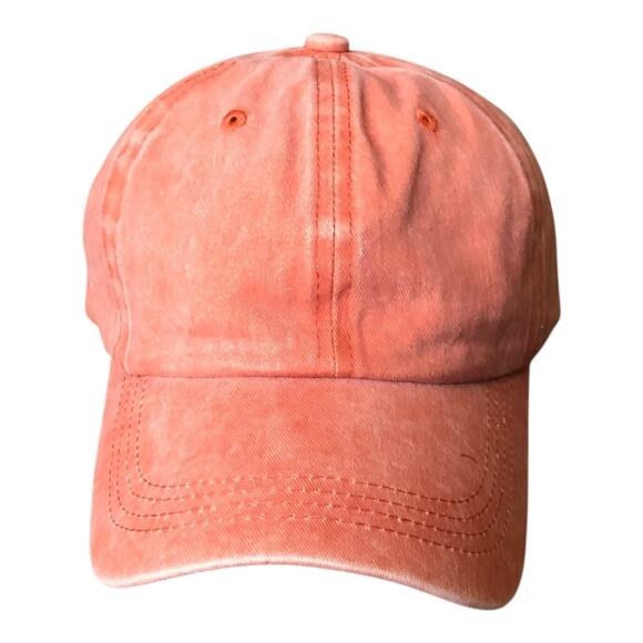 POL Strapback Hat Coral Peach Adjustable Cotton Baseball Cap Dad Hat NWOT - Picture 3 of 15